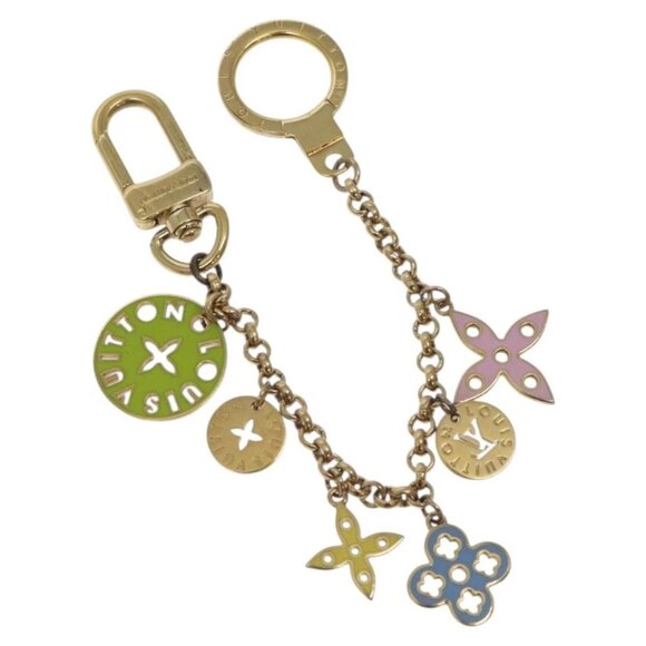 LOUIS VUITTON Porte Cles Chainne Looping Charm Gold - Picture 1 of 13